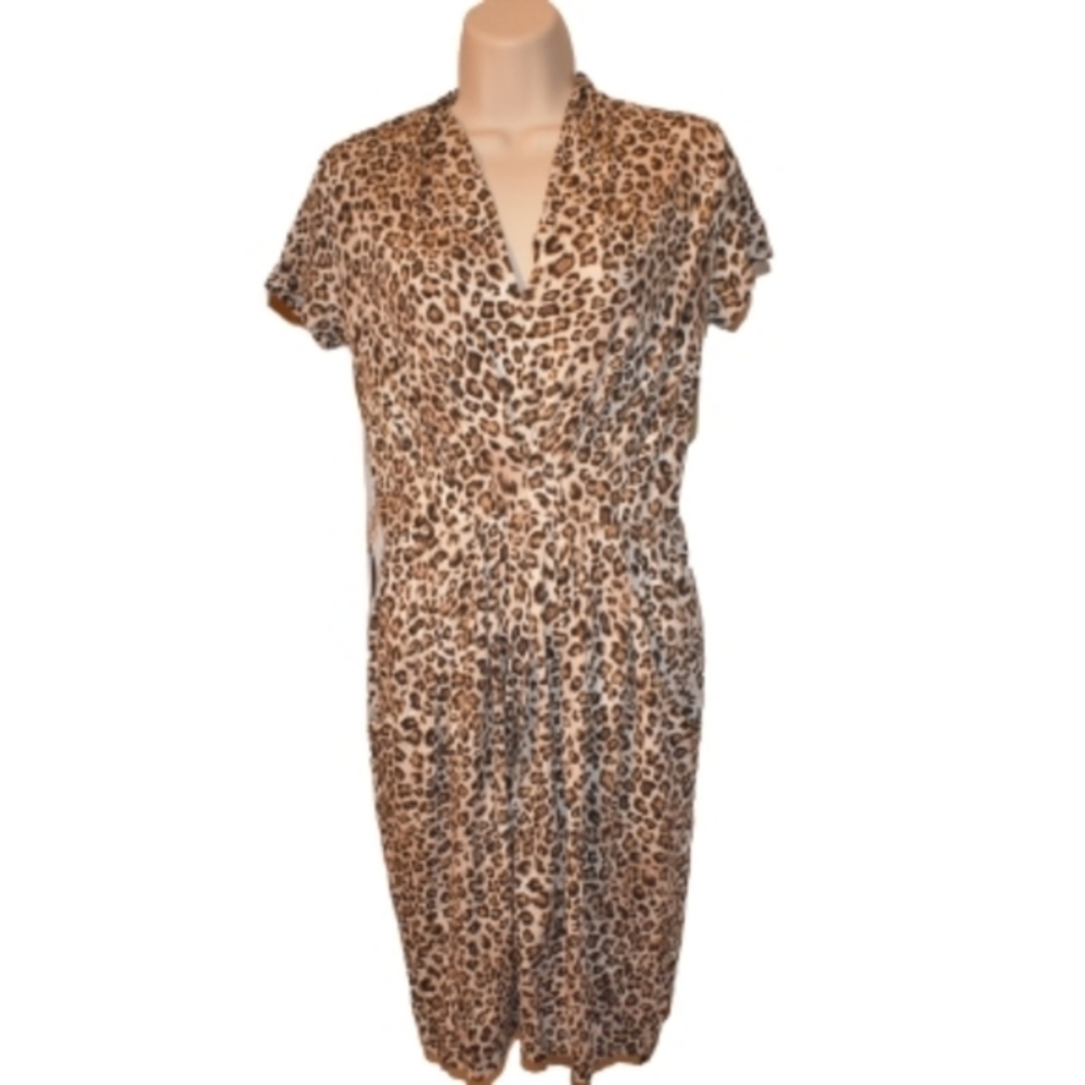 Karen Kane Leopard Animal Print‎ Pocket Dress XS